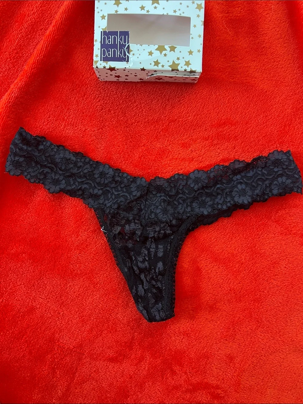Hanky Panky Lace Thong Set - Black, Navy, Burgundy
